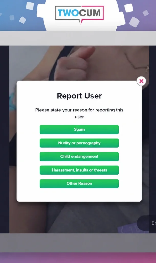 blocking someone on TwoCum